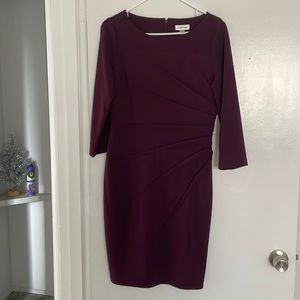 Calvin Klein plum wiggle Dress, size 10
